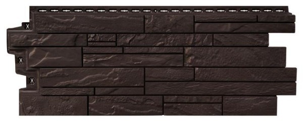 Фасадная панель Grand Line Скала Стандарт Шоколадный (коричневый) купить в Тосно