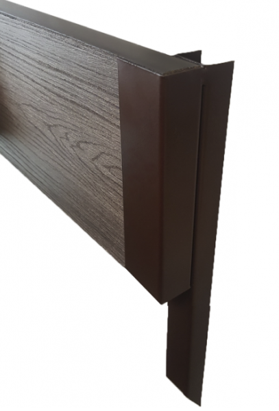 Угловой элемент металлический для досок грядок из ДПК 150мм Коричневый купить в Тосно