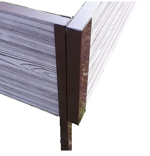Угловой элемент металлический для досок грядок из ДПК 300мм Коричневый купить в Тосно