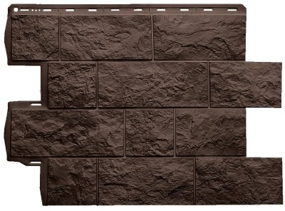 Фасадная панель Альта-Профиль Туф ЭКО Коричневый