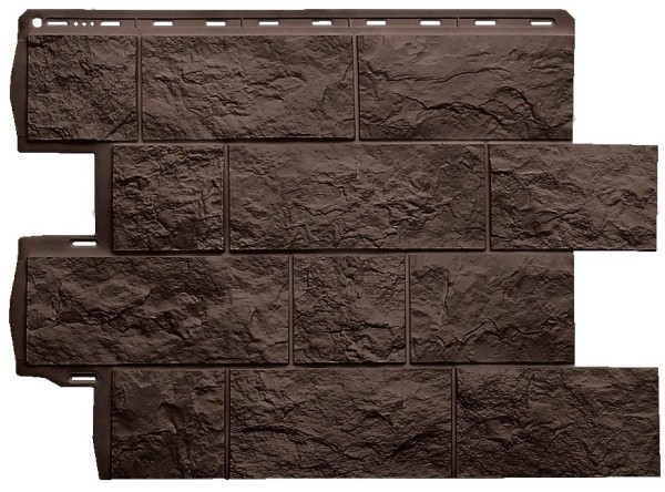 Фасадная панель Альта-Профиль Туф ЭКО Коричневый купить в Тосно