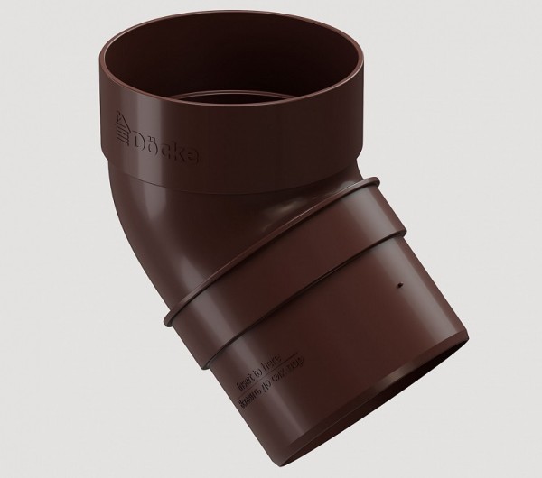 Колено 45˚ПВХ Docke STANDART Тёмно-коричневый купить в Тосно