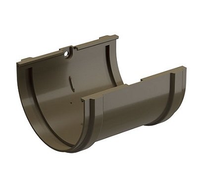 Соединитель желоба Docke Premium ПВХ - Каштан купить в Тосно