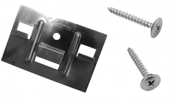 КЛЯММЕР + САМОРЕЗЫ 3,9Х30ММ ДЛЯ CEDRAL CLICK 250 ШТ (ПО ДЕРЕВУ) купить в Тосно