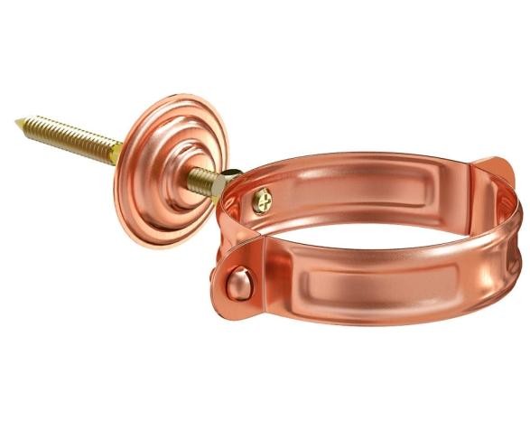 Водосток Aquasistem, система 125x90 - Хомут для крепления трубы медный d90мм купить в Тосно