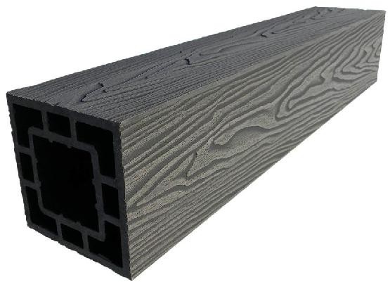 Столб опорный ДПК 3D GardenParkett фактура дерева Графит купить в Тосно