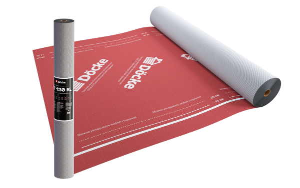 Супердиффузионная мембрана Docke, АT 130 EL трёхслойная, (универсальная с клеевой полосой) купить в Тосно