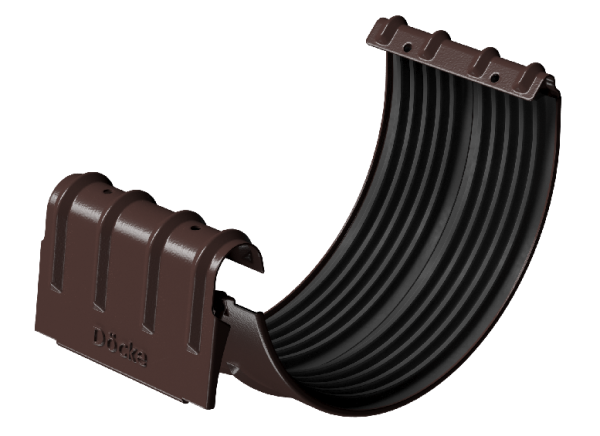 Соединитель желобов D125 Döcke STAL PREMIUM Шоколад, (RAL 8019) купить в Тосно