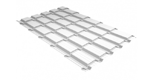 Металлочерепица GL квадро профи 0,45 PE RAL 9003 сигнальный белый купить в Тосно