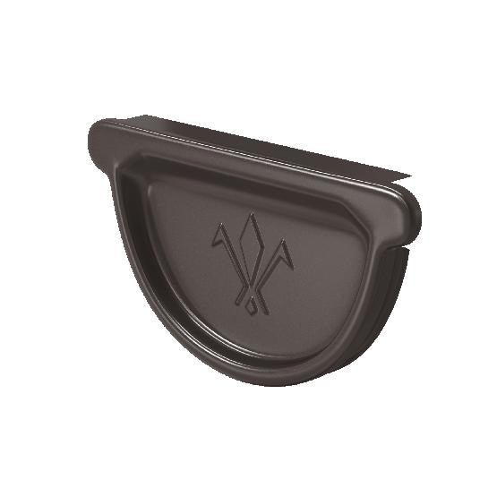 Водосток Aquasistem, система 125x90 -  Заглушка универсальная с резиновым уплотнителем RR 32 Тёмно Коричневый купить в Тосно