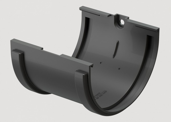 Соединитель желобов ПВХ Docke STANDART серый купить в Тосно