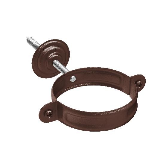 Водосток Aquasistem, Система 150/100 - Хомут для крепления трубы RAL 8017 Коричневый matt купить в Тосно