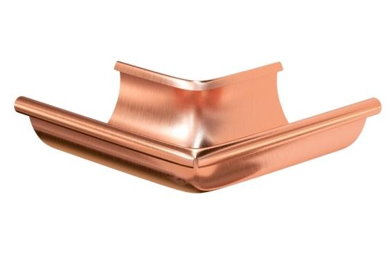 Водосток Aquasistem, система 150/100 - Угол желоба наружный медный 90° купить в Тосно