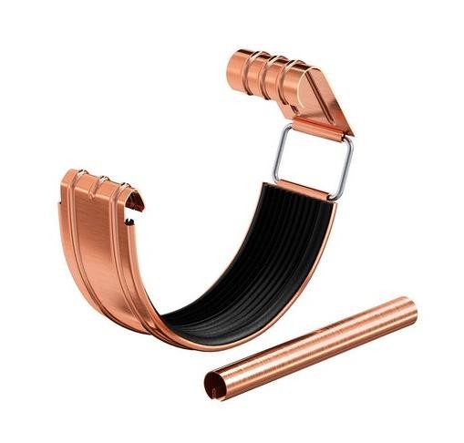 Водосток Aquasistem, система 125x90 - Соединитель желоба с уплотнителем медный купить в Тосно