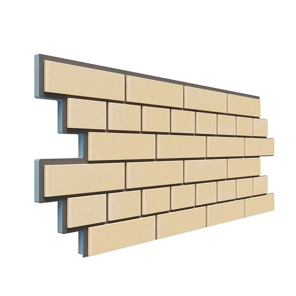 Фасадная термопанель Доломит кирпич 20мм Светло-жёлтый купить в Тосно