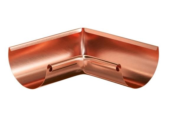 Водосток Aquasistem, система 150/100 - Угол желоба внутренний медный 90° купить в Тосно