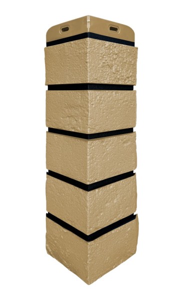 Угол Grand Line состаренный кирпич премиум Песочный (шов RAL 9005) купить в Тосно