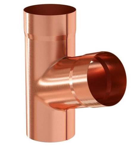 Водосток Aquasistem, система 125x90 - Тройник трубы медный купить в Тосно