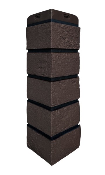 Угол Grand Line состаренный кирпич премиум Шоколадный (шов RAL 9005) купить в Тосно