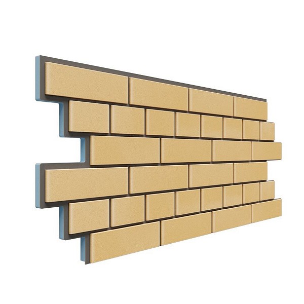 Фасадная термопанель Доломит кирпич 20мм Жёлтый купить в Тосно