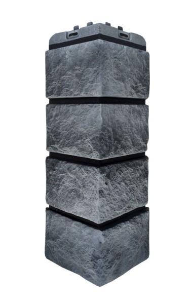 Угол наружный Grand Line Колотый Камень Антрацит, Шов чёрный купить в Тосно